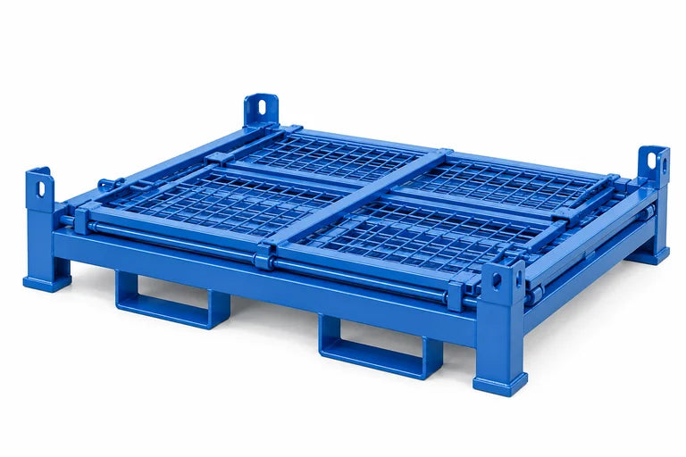 Foldable metal container
